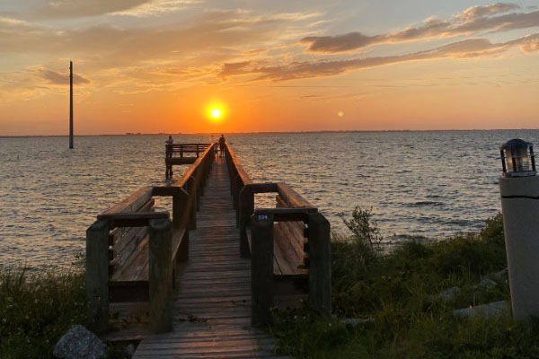 pier at sunset